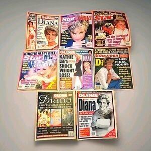 Lot Of 8 Magazines Princess Diana 1997 Globe, National Inquirer, Star Celebrity